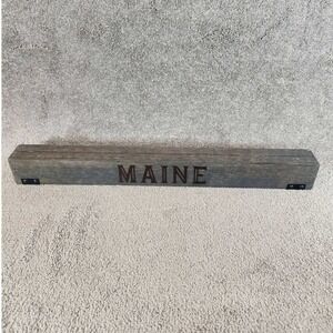 Thirty-One Wall Gallery Maine Wood Ledge Gray Rustic Farmhouse Home Decor 22in